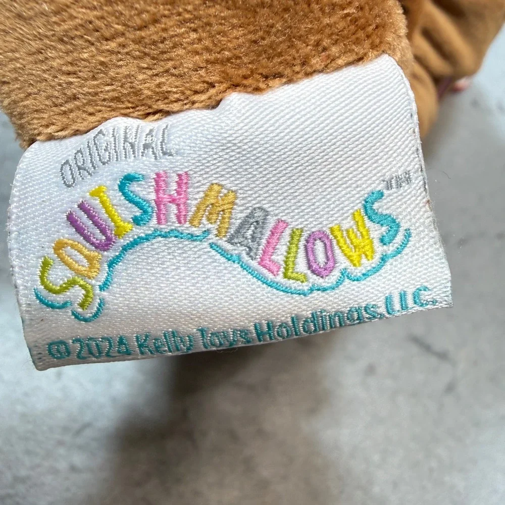 Squishmallows Plush Slippers Kids Size Small Brown Hot Cocoa Sundae Holiday Gift